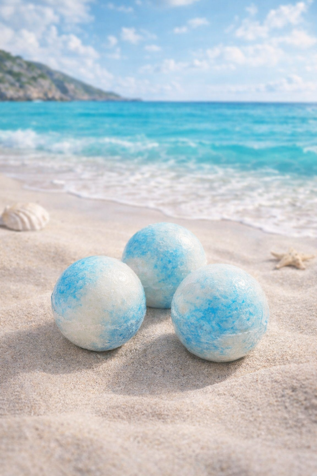 Boule de bain - Océan bicolore 🌊🤍💙