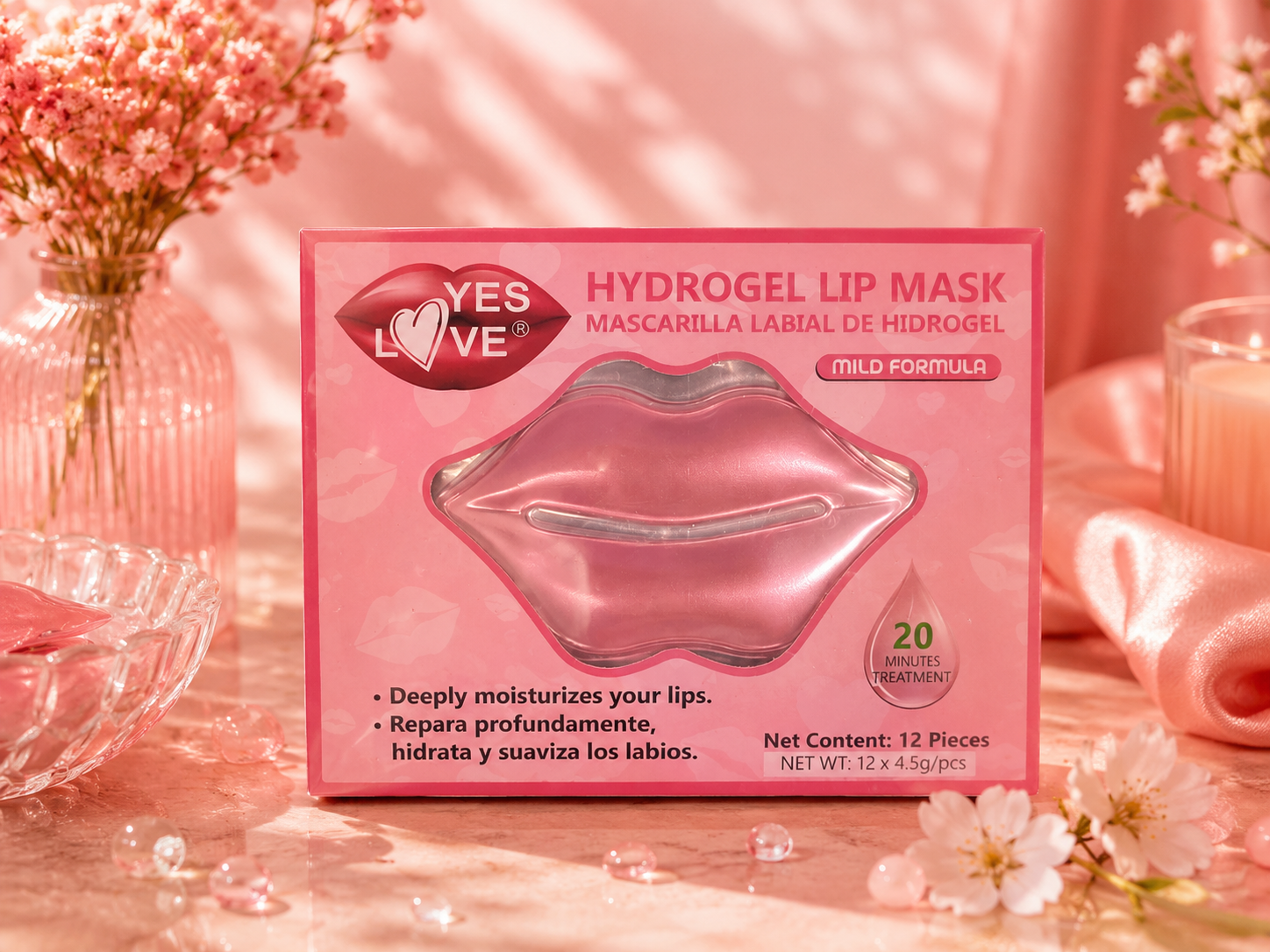 Masque Hydrogel pour Lèvres – Soin Repulpant & Hydratant