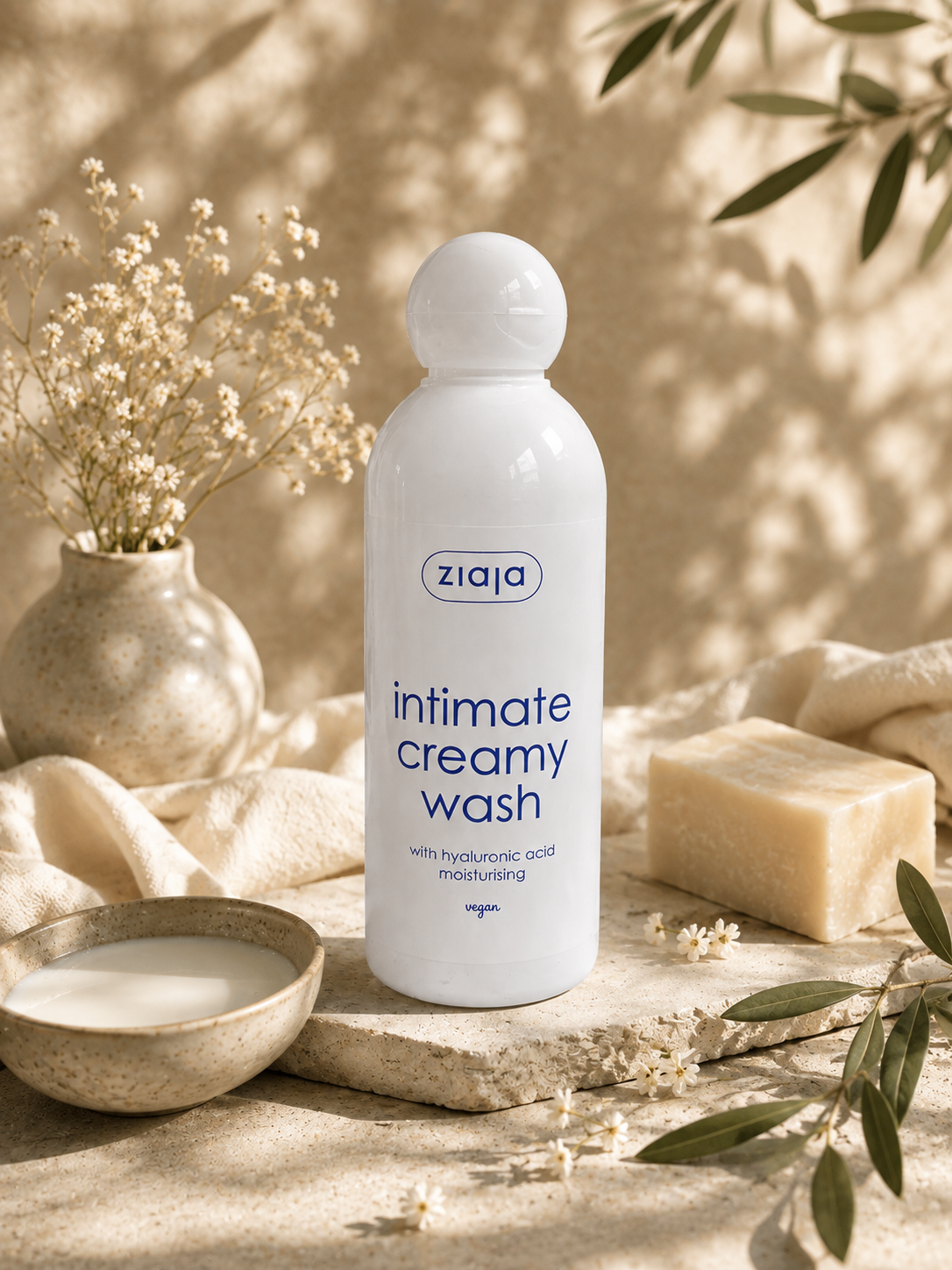 Crème Lavante Intime Hydratante à l'Acide Hyaluronique Ziaja 100 ml 💧🌸