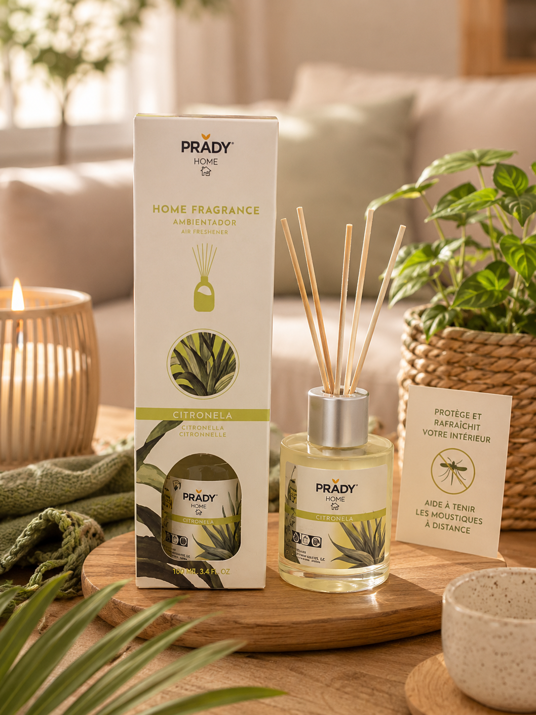 Mikado Parfum d'Ambiance Citronnelle Anti-Moustiques🌿
